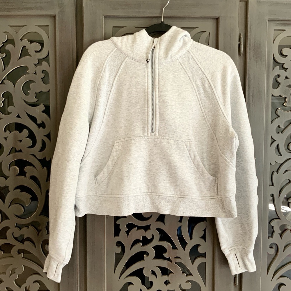 Lululemon Scuba oversized  half zip hoodie  heathered gray M/L